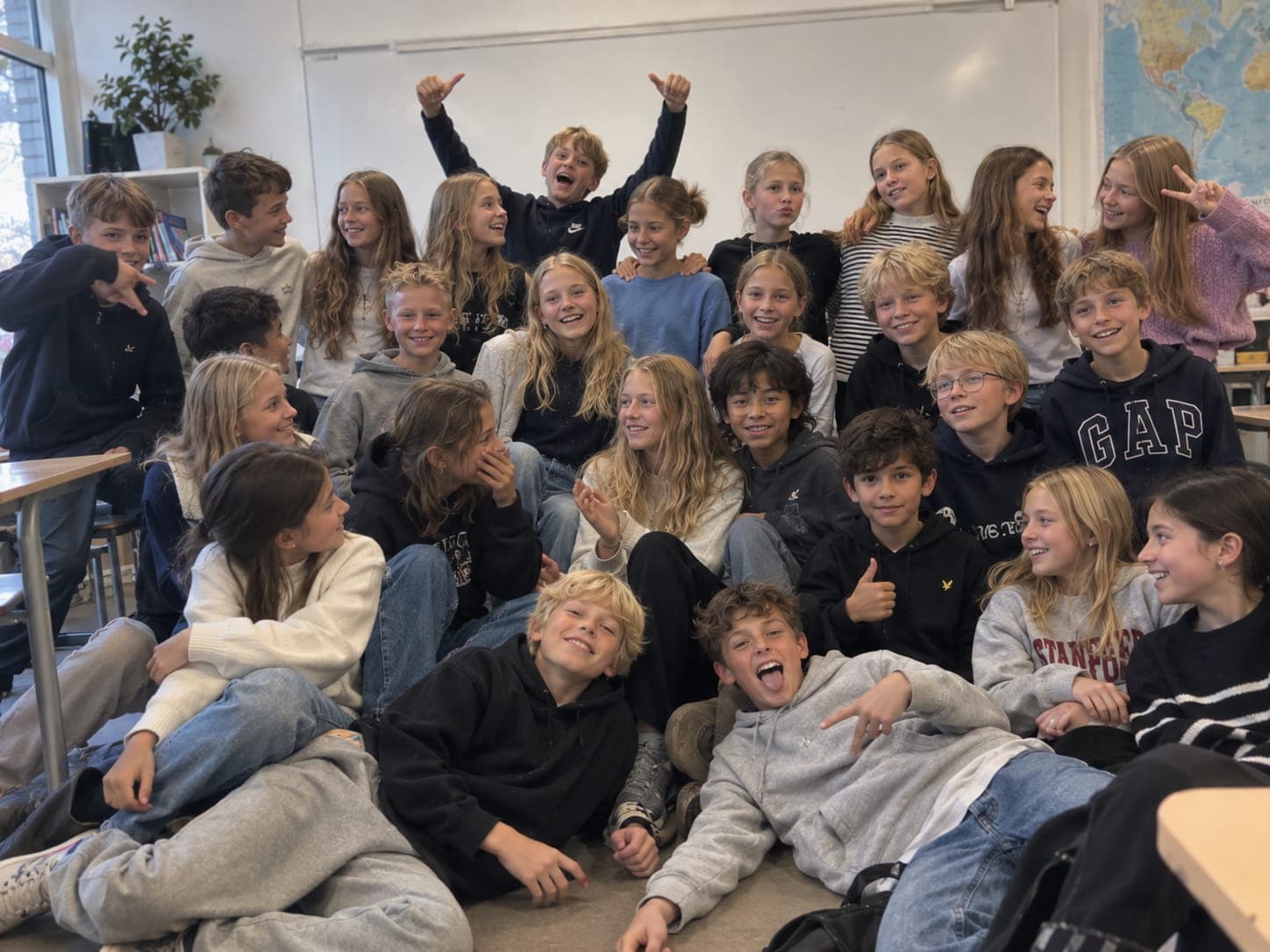 Eleverna i Hagaskolan 4B som sålt parmesan till klasskassan